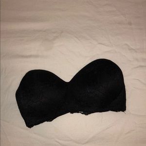 strapless black bra (can be worn as a bandeau)